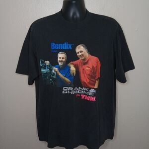 VTG 90s CRANK & CHROME TV Show XL T-shirt Automotive Car Mechanic Black Gildan